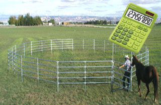 Horse round yard calculator
