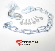 Farm Gate Oval Latch Kit Screw or Weld On - 350mm Chain Rotech SORL350