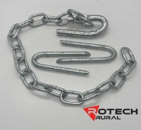 Farm Gate Hook Latch Kit with Staples - 500mm Chain Rotech CLS500