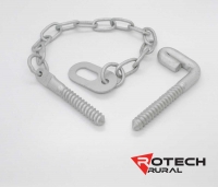 Farm Gate Screw In Oval Latch Kit - 350mm Chain Rotech ORL350